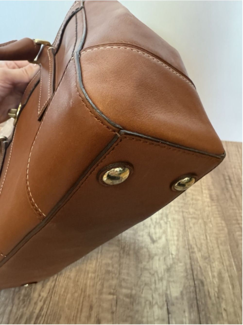 Vintage Coach Hamptons Carryall 11047 Cognac Leather Shoulder Tote Classic - Picture 8 of 16